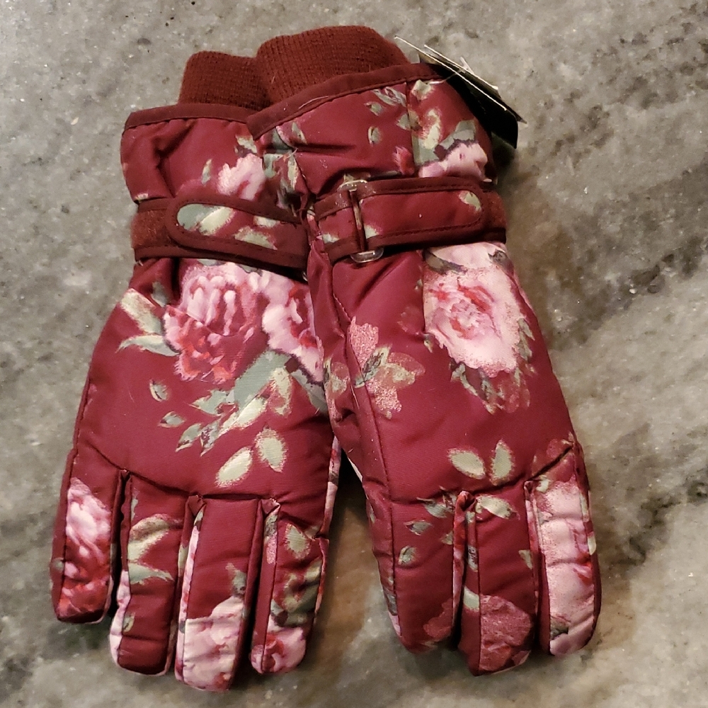The Children's Place Floral Gkobes - Red and Pink